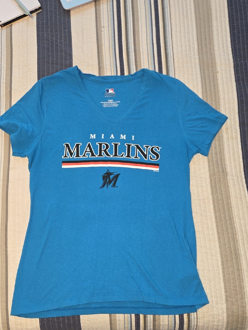 MLB Miami Marlins Women's Tee in Teal Blue